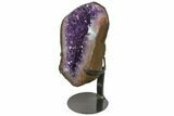 Amethyst Geode Section With Metal Stand - Uruguay #152189-3